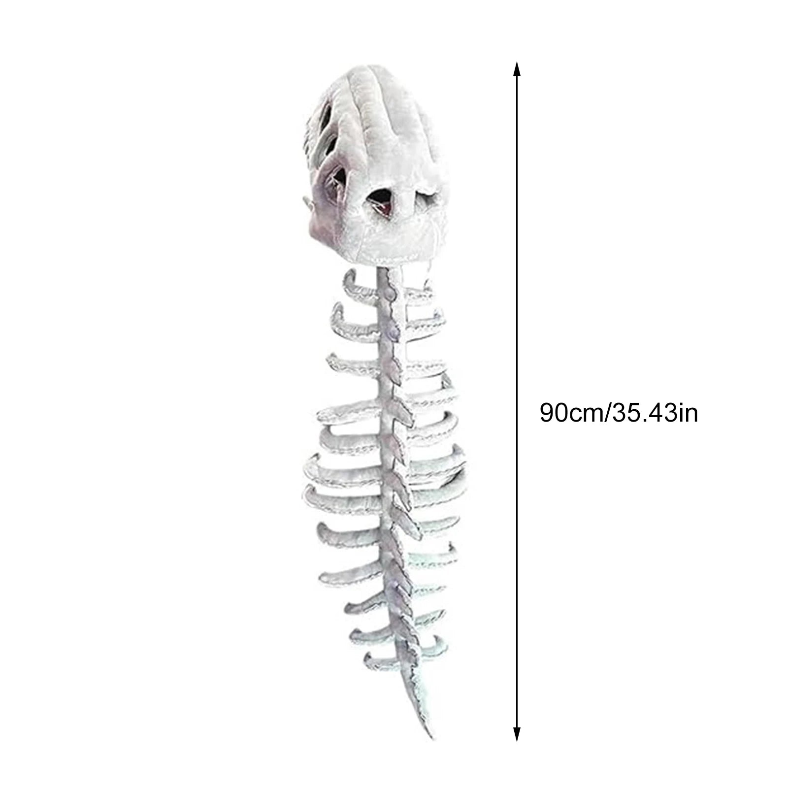 Realistic Dinosaur Skeleton Cosplay Set 90cm – Funny Plush Costume for Halloween & Gifts
