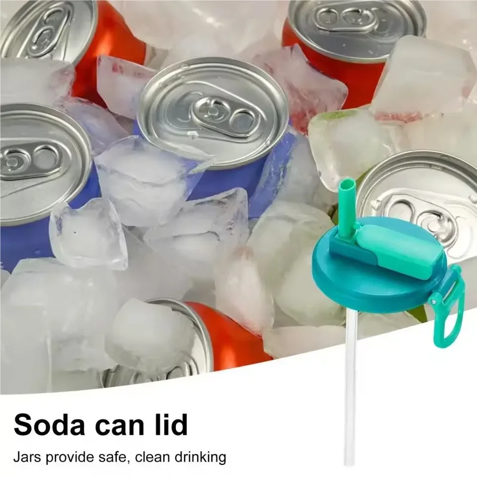 Travel Soda Lid Soda Lid Cover Reusable Silicone Soda Lids with Straws Bpa-free Covers for Standard Beverage Cans for Picnics