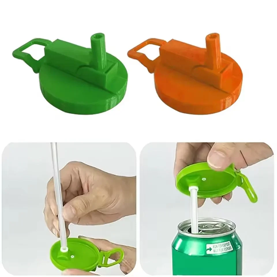 Travel Soda Lid Soda Lid Cover Reusable Silicone Soda Lids with Straws Bpa-free Covers for Standard Beverage Cans for Picnics
