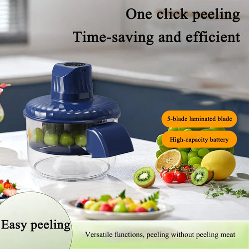 Automatic Fruit Peeler Intelligent Peeling Machine Portable Wireless Grape/tomato/Garlic Peeler for Home Fast Kitchen Supplies