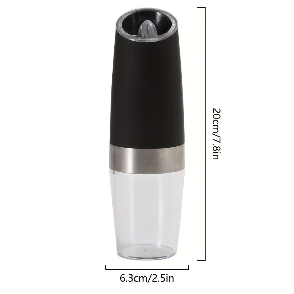 Pepper Grinder, Household Sea Salt Grinder, Electric Adjustable Spice Grinder, Reusable Pepper Crusher, Kitchen Gadget, Adjustable Coarseness, Battery-Powered Led Light, One-Handed Automatic Operation, Suitable for Any Occasi