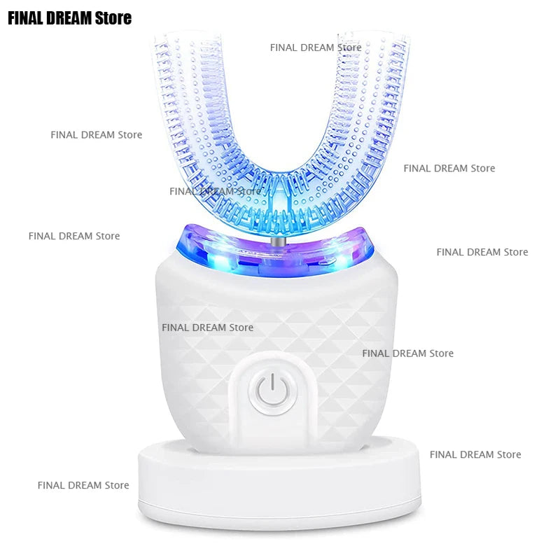 U Shaped Type Toothbrush 360 Degrees Ultrasonic Children Whitening Silicone Automatic Electric Toothbrush